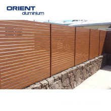 Customized aluminum slat fence black no dig aluminum fence